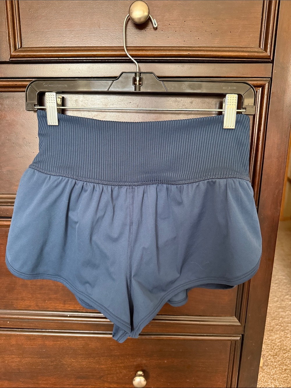 Free People Ribbed Band Navy Women's Shorts